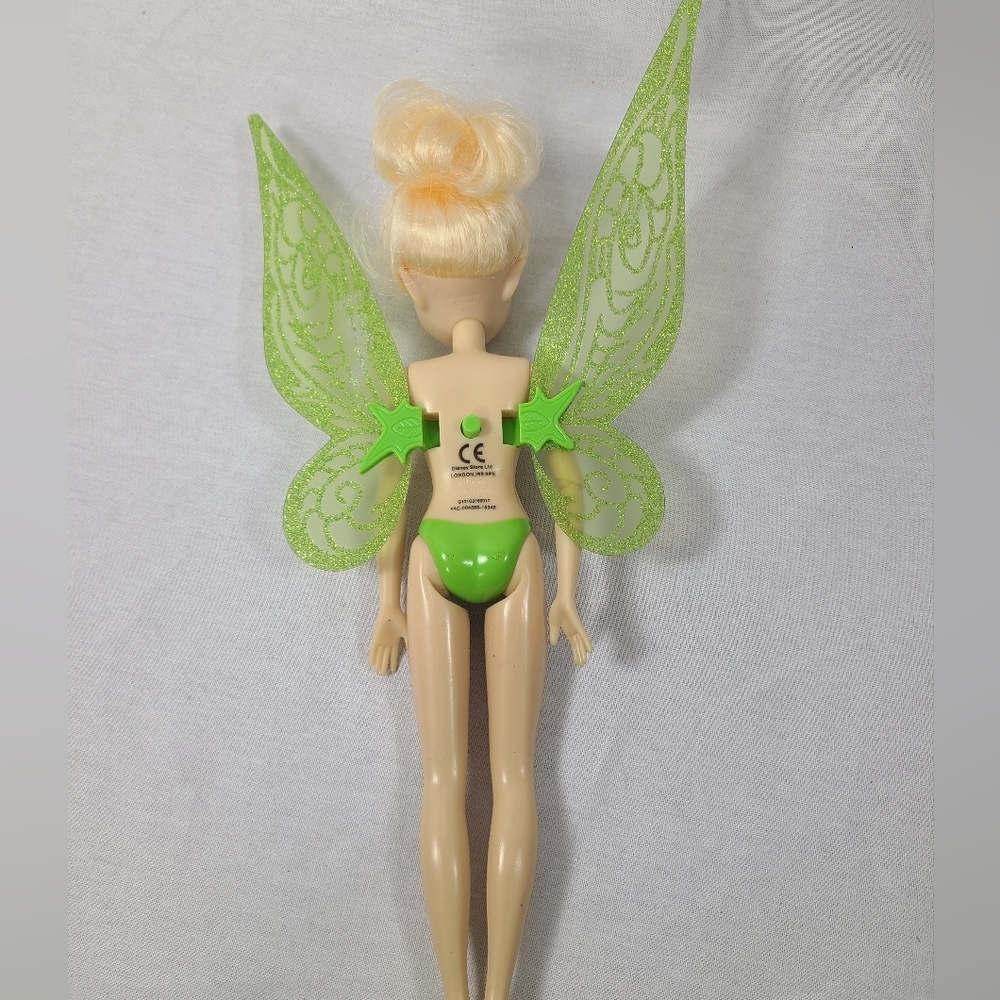 Disney Store Fairies Tinkerbell with Wings 10" Flutter Wings Fairies Doll - Picture 3 of 5